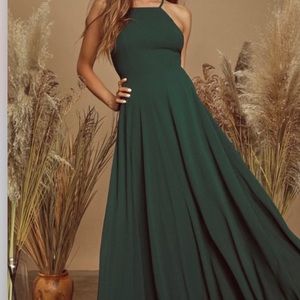 Lulu’s Mythical kind of love green Maxi dress